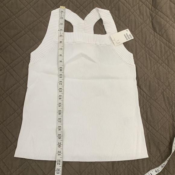 H & M White NWT Rib Knit Top size Large - Picture 11 of 17